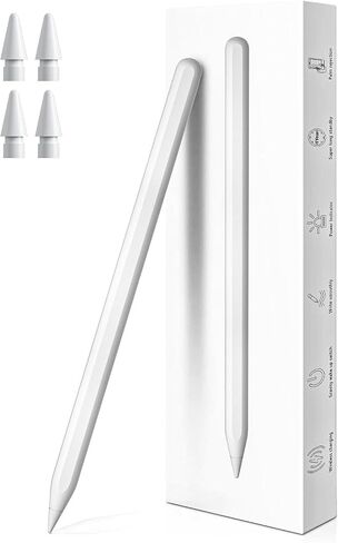iPad Pencil 2nd Generation with Magnetic Fast Charging, Stylus Pen Work for iPad Pro 11 in 1/2/3/4, iPad Pro 12.9 in 3/4/5/6, iPad Air 4/5,iPad Mini 6 (Note: Not Suitable for The Latest 2024 iPad) in Saudi Arabia