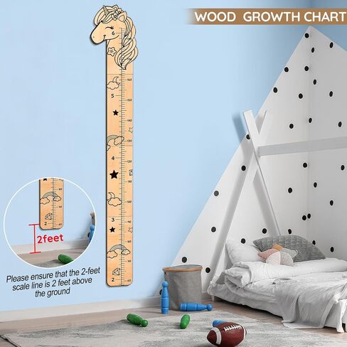 Beinou Growth Chart for Wall Wood Height Chart for Kids Height Measurement for Wall Boy Girls Height Wall Chart Growth Measuring Ruler Room Wall Decor,Giraffes in Saudi Arabia