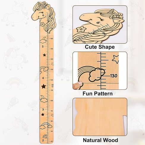Beinou Growth Chart for Wall Wood Height Chart for Kids Height Measurement for Wall Boy Girls Height Wall Chart Growth Measuring Ruler Room Wall Decor,Giraffes in Saudi Arabia