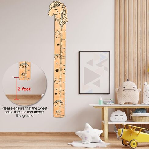 Beinou Growth Chart for Wall Wood Height Chart for Kids Height Measurement for Wall Boy Girls Height Wall Chart Growth Measuring Ruler Room Wall Decor,Giraffes in Saudi Arabia