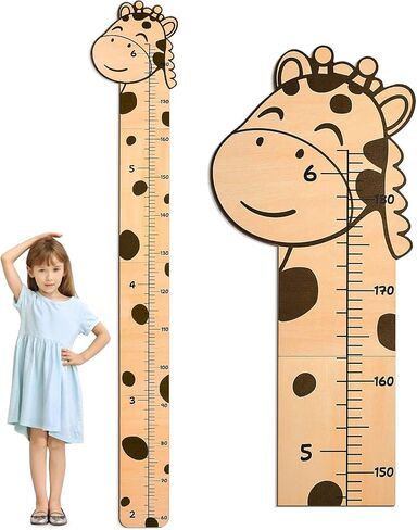 Beinou Growth Chart for Wall Wood Height Chart for Kids Height Measurement for Wall Boy Girls Height Wall Chart Growth Measuring Ruler Room Wall Decor,Giraffes in Saudi Arabia