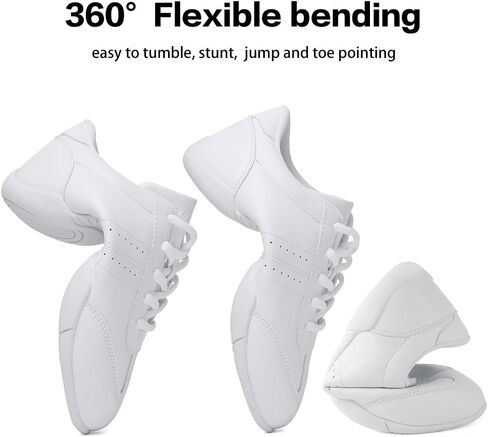 CADIDL Cheer Shoes for Women Black Cheerleading Athletic Dance Shoes Girls Flats Tennis Walking Sneakers in Saudi Arabia