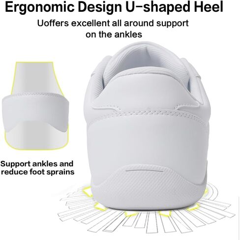 CADIDL Cheer Shoes for Women Black Cheerleading Athletic Dance Shoes Girls Flats Tennis Walking Sneakers in Saudi Arabia