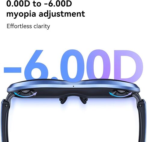 Rokid Max AR Glasses, Augmented Reality Glasses Wearable Headsets Smart Glasses for Video Display, Myopia Friendly Portable Massive 1080P Screen, Game, Watch on Android/iOS/PC/Tablets/Game Consoles in Saudi Arabia