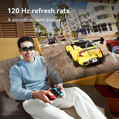 Rokid Max AR Glasses, Augmented Reality Glasses Wearable Headsets Smart Glasses for Video Display, Myopia Friendly Portable Massive 1080P Screen, Game, Watch on Android/iOS/PC/Tablets/Game Consoles in Saudi Arabia