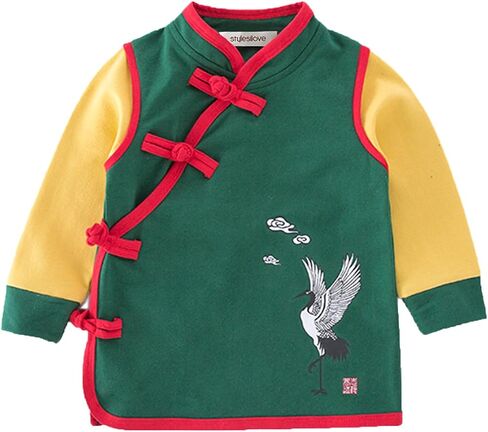 stylesilove Young Kids Baby Boys Traditional Asian Inspired Long Sleeved Top Sweatshirt, 3 Designs in Saudi Arabia
