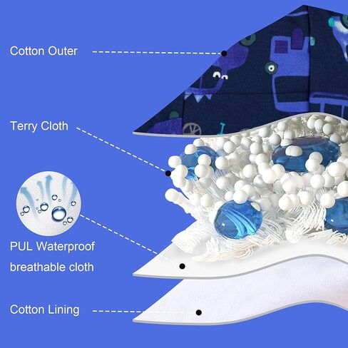 10 قطع من سراويل التدريب على استخدام الحمام للفتيات والأولاد من BIG ELEPHANT، ملابس داخلية للتدريب على الامتصاص مصنوعة من القطن بنسبة 100% للأطفال الصغار in Kuwait