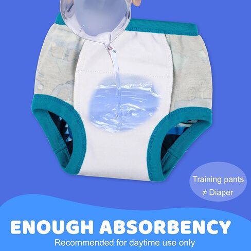 10 قطع من سراويل التدريب على استخدام الحمام للفتيات والأولاد من BIG ELEPHANT، ملابس داخلية للتدريب على الامتصاص مصنوعة من القطن بنسبة 100% للأطفال الصغار in Kuwait