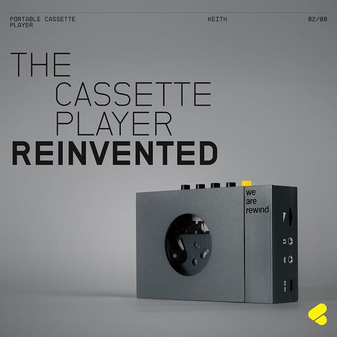 We are Rewind Portable Cassette Player - Cassette Tape Recorder with Bluetooth Connection Speaker or Headphones, 3.5mm Audio Cable - (Serge, Orange). in Saudi Arabia