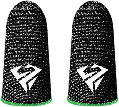 1 Pair of Black Finger Sleeves for Pubg Mobile Games Gaming Breathable Fingertips Sweatproof Fingertip for Cell Phone Gaming Mobile Cove Slip in Saudi Arabia