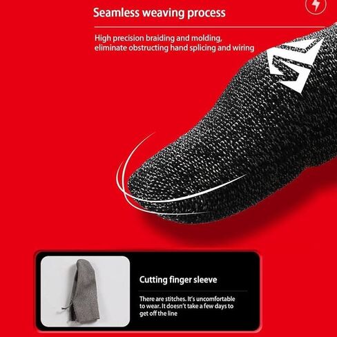 1 Pair of Black Finger Sleeves for Pubg Mobile Games Gaming Breathable Fingertips Sweatproof Fingertip for Cell Phone Gaming Mobile Cove Slip in Saudi Arabia