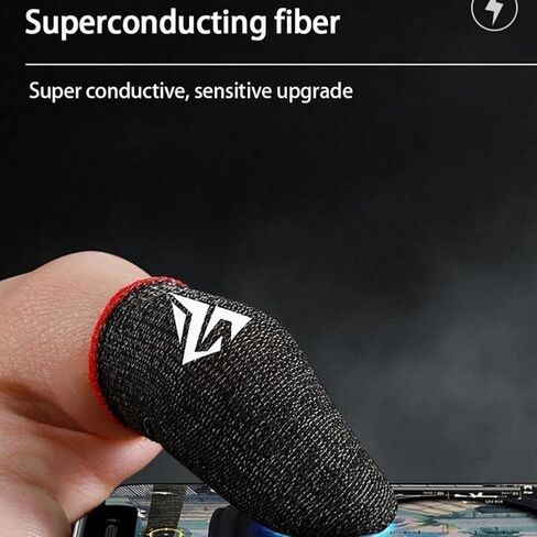 1 Pair of Black Finger Sleeves for Pubg Mobile Games Gaming Breathable Fingertips Sweatproof Fingertip for Cell Phone Gaming Mobile Cove Slip in Saudi Arabia