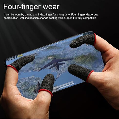 12Pcs Gaming Finger Sleeves, Gamer Thumb Protector Ultra Thin High Precise Sensitive Anti-Slip Enhance Gaming Experience Finger Gloves for Mobile Game Cell Phone Gaming Finger Sleeves Accessories in Saudi Arabia