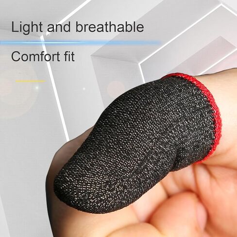12Pcs Gaming Finger Sleeves, Gamer Thumb Protector Ultra Thin High Precise Sensitive Anti-Slip Enhance Gaming Experience Finger Gloves for Mobile Game Cell Phone Gaming Finger Sleeves Accessories in Saudi Arabia
