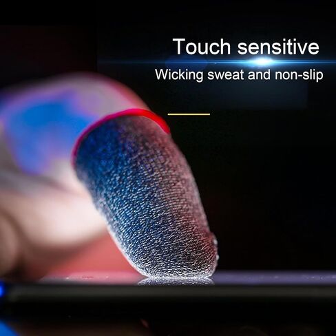 12Pcs Gaming Finger Sleeves, Gamer Thumb Protector Ultra Thin High Precise Sensitive Anti-Slip Enhance Gaming Experience Finger Gloves for Mobile Game Cell Phone Gaming Finger Sleeves Accessories in Saudi Arabia