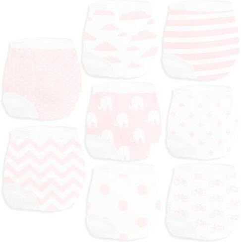 BaeBae Goods Potty Training Underwear for Girls 8 Piece, Absorbent Cotton Baby Toddler Training Pants for 4T Unisex Underpants Pink in Saudi Arabia