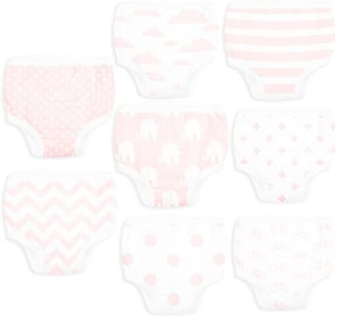 BaeBae Goods Potty Training Underwear for Girls 8 Piece, Absorbent Cotton Baby Toddler Training Pants for 4T Unisex Underpants Pink in Saudi Arabia