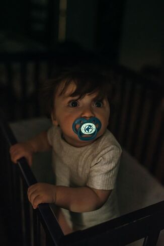 Dr. Brown's Advantage Glow-in-the-Dark Baby Pacifier, Fully Symmetrical Soother with Soft Silicone Bulb, 6-18m, BPA Free, Skateboard Snail and Blue Nature, 4 Pack (Style May Vary) in Saudi Arabia