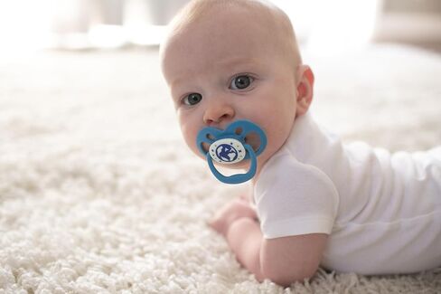 Dr. Brown's Advantage Glow-in-the-Dark Baby Pacifier, Fully Symmetrical Soother with Soft Silicone Bulb, 6-18m, BPA Free, Skateboard Snail and Blue Nature, 4 Pack (Style May Vary) in Saudi Arabia