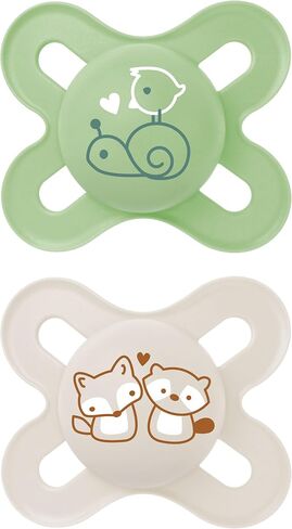 MAM Original Start Matte Newborn Baby Pacifier, Best Pacifier for Breastfed Babies, Sterilizer Case, Girl, 0-3 Months (Pack of 2) in Saudi Arabia