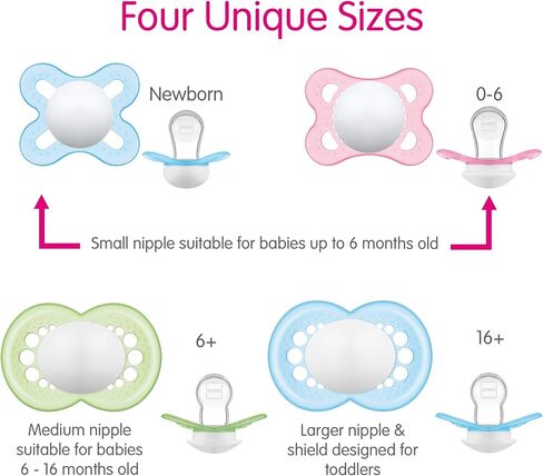 MAM Original Start Matte Newborn Baby Pacifier, Best Pacifier for Breastfed Babies, Sterilizer Case, Girl, 0-3 Months (Pack of 2) in Saudi Arabia