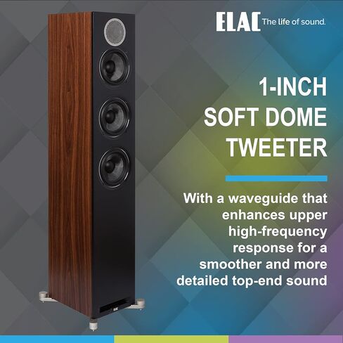 زوج سماعات ELAC DFR52-BK المرجعي لأول مرة على الأرض - أسود/جوزي مع زوج مكبرات صوت DBR62-BK ومكبر صوت DCR52-BK (2019) in Kuwait