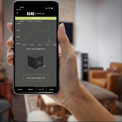 ELAC DFR52-BK زوج مكبرات الصوت المرجعي لأول مرة على الأرض مع زوج سماعات DBR62-BK، ومكبر صوت DCR52-BK ومضخم صوت PS350-BK Varro Premium 12 بوصة 350 وات مع التحكم في التطبيق (2019) in Kuwait