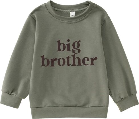 قميص Big Brother من النوع الثقيل للأطفال الصغار تمت ترقيته إلى بلوفر Big Brother إعلان قميص بياقة دائرية وأكمام طويلة وقمصان خريفية in Kuwait