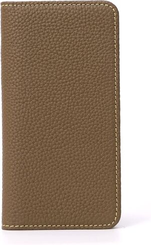 hanatora - Japan Compatible with iPhone11ProMax Flip case with Card Holder Genuine Leather Phone Cover Stylish Quality case No Magnets PH-11ProMax-Taupe in Saudi Arabia