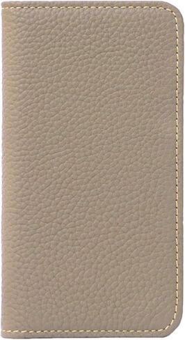hanatora - Japan Compatible with iPhone11ProMax Flip case with Card Holder Genuine Leather Phone Cover Stylish Quality case No Magnets PH-11ProMax-Taupe in Saudi Arabia