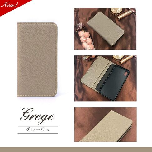 hanatora - Japan Compatible with iPhone11ProMax Flip case with Card Holder Genuine Leather Phone Cover Stylish Quality case No Magnets PH-11ProMax-Taupe in Saudi Arabia