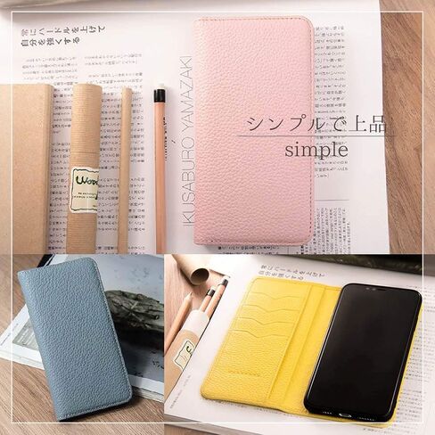 hanatora - Japan Compatible with iPhone11ProMax Flip case with Card Holder Genuine Leather Phone Cover Stylish Quality case No Magnets PH-11ProMax-Taupe in Saudi Arabia
