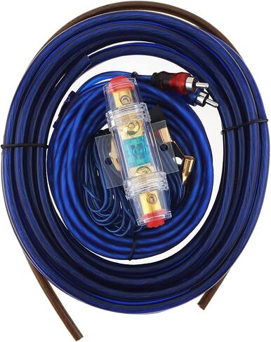 6 Gauge Amp Wiring Kit Amplifier Install Flexible Wiring Complete Installation Cables for Installer, Blue in Saudi Arabia