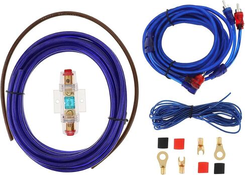 6 Gauge Amp Wiring Kit Amplifier Install Flexible Wiring Complete Installation Cables for Installer, Blue in Saudi Arabia