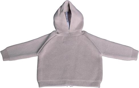 Hooded Cotton Baby Sweater with Back Zipper Knitted Soft Easy On in Saudi Arabia