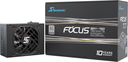 Seasonic Focus SGX-750 | 750W | 80+ Gold | Full-Modular | SFX Form Factor| Low Noise | Premium Japanese Capacitor | 10 Year Warranty | Nvidia RTX 30/40 Super & AMD GPU Compatible (Ref. SSR-750SGX) in Saudi Arabia