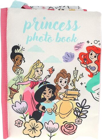 Disney Princess Photo Album with Soft Pages and Crinkle Sounds for Babies and Toddlers – Holds 4x6 Photos and On The Go Strap for Stroller, Car Seat or Crib for Baby in Saudi Arabia
