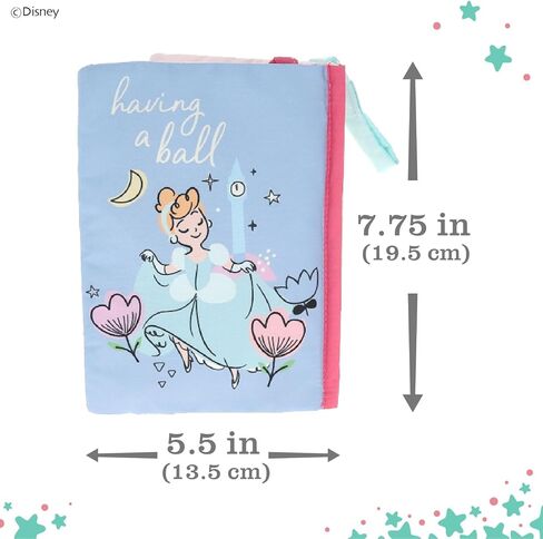 Disney Princess Photo Album with Soft Pages and Crinkle Sounds for Babies and Toddlers – Holds 4x6 Photos and On The Go Strap for Stroller, Car Seat or Crib for Baby in Saudi Arabia
