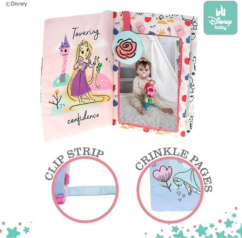 Disney Princess Photo Album with Soft Pages and Crinkle Sounds for Babies and Toddlers – Holds 4x6 Photos and On The Go Strap for Stroller, Car Seat or Crib for Baby in Saudi Arabia