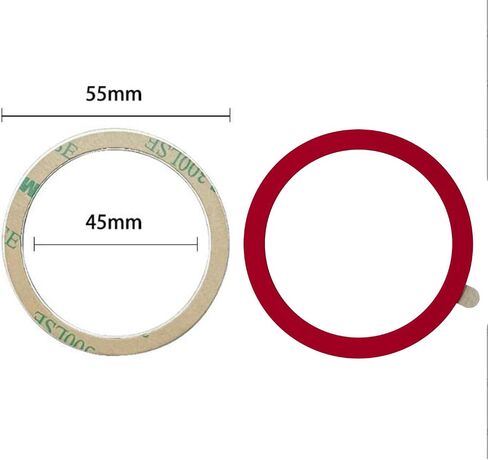 TENOC Universal Metal Ring Sticker Compatible with Magsafe/Magnetic Charger for iPhone/Samsung/Android All Cellphones, Magnetic Mount/Phone Holder Conversion Accessories, 3Pcs, Black in Saudi Arabia