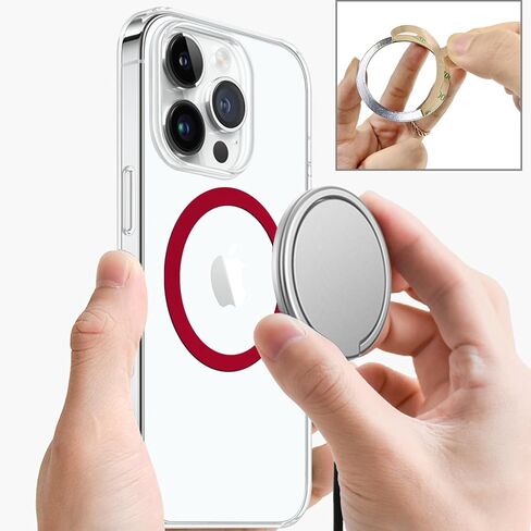 TENOC Universal Metal Ring Sticker Compatible with Magsafe/Magnetic Charger for iPhone/Samsung/Android All Cellphones, Magnetic Mount/Phone Holder Conversion Accessories, 3Pcs, Black in Saudi Arabia
