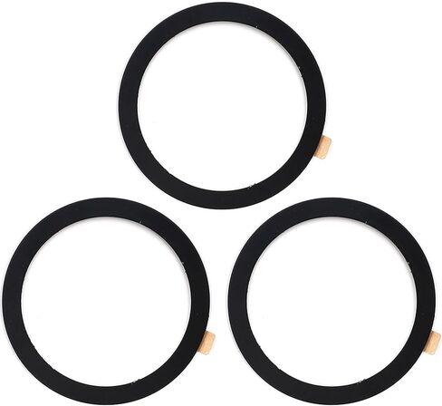TENOC Universal Metal Ring Sticker Compatible with Magsafe/Magnetic Charger for iPhone/Samsung/Android All Cellphones, Magnetic Mount/Phone Holder Conversion Accessories, 3Pcs, Black in Saudi Arabia