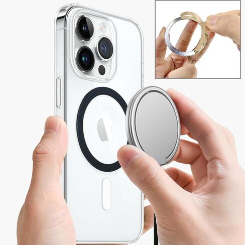 TENOC Universal Metal Ring Sticker Compatible with Magsafe/Magnetic Charger for iPhone/Samsung/Android All Cellphones, Magnetic Mount/Phone Holder Conversion Accessories, 3Pcs, Black in Saudi Arabia