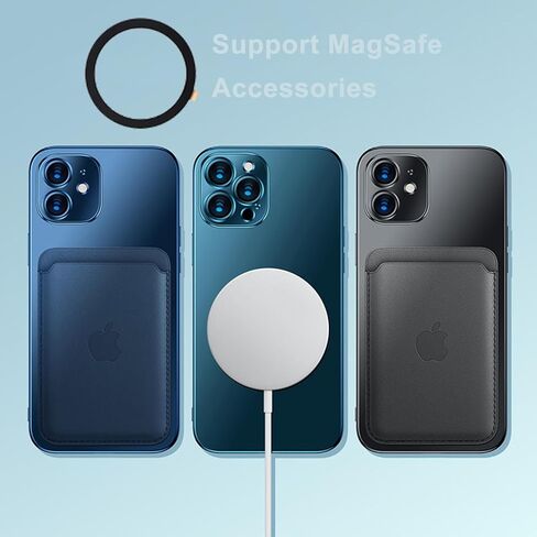 TENOC Universal Metal Ring Sticker Compatible with Magsafe/Magnetic Charger for iPhone/Samsung/Android All Cellphones, Magnetic Mount/Phone Holder Conversion Accessories, 3Pcs, Black in Saudi Arabia
