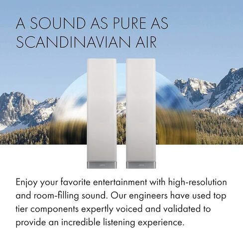 Jamo S7-27F Floorstanding Speakers, Grey Cloud - Dual 6.69" Woofers + 1" Tweeter - Two-Way Bass Reflex in Kuwait