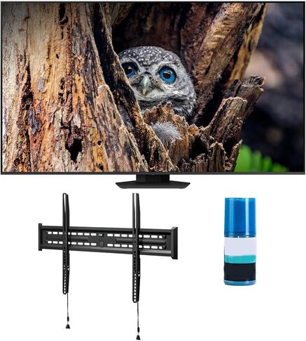 Samsung QN55Q80DAFXZA 55 Inch QLED 4K Quantum HDR Plus Smart TV with a Walts TV FIXED-MOUNT-43-90 TV Mount for 43-90 Inch Compatible TVs and Walts HDTV Screen Cleaner Kit (2024) in Saudi Arabia
