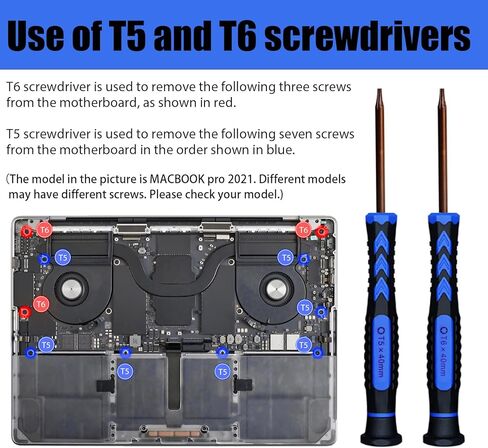 Kaisi Screwdriver Set for MacBook with P5 Pentalobe Screwdriver, T5 T6 Torx Screwdriver and PH000 Phillips Screwdriver with Metal spudger and Nylon Spudgers,mac tools for MacBook Pro & Air (7 Pcs) in Saudi Arabia