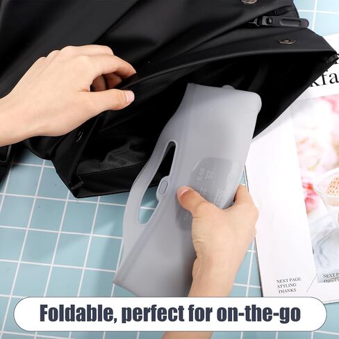 1.5L Breast Pump Sterilizer Bags, Reusable Sterilizer Bags for Baby Bottles Silicone Microwave Sterilizer Bag Mom Must-Have Accessories for Pacifiers Breast Pump for Home On-The-Go (Grey) in Saudi Arabia