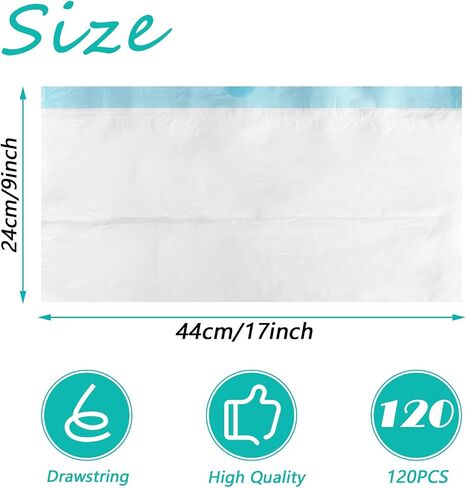 100 Pack Potty Chair Liners Disposable,Drawstring Training Toilet Seat Liner Bags Cleaning Bag for Kids Toddlers Outdoors Travel in Saudi Arabia