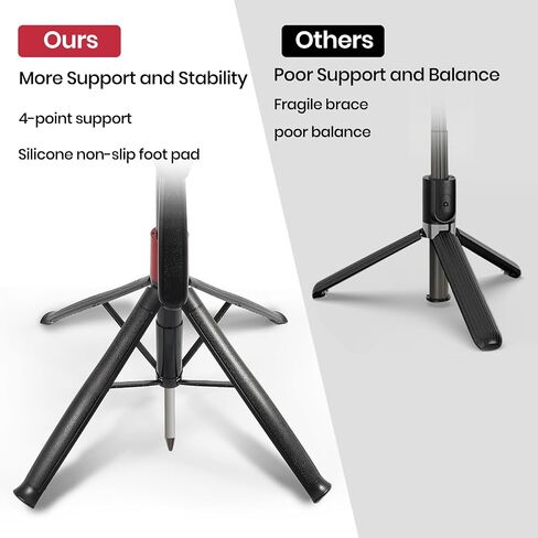 70" Selfie Stick with a Detachable Wireless Remote Control, a Portable Selfie Stick with Ground Studs Suitable for Various terrains, with supplementary Light for iPhone 15 14 13 12 & All Phones in Saudi Arabia